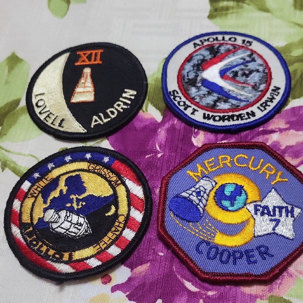 Space Mission Embroidered Patches Set